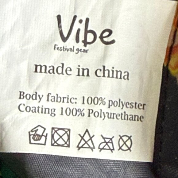 VIBE FESTIVAL GEAR Quality Rainwear Sweden Rain Poncho Hooded Pineapple 72" x 52 - Picture 5 of 7